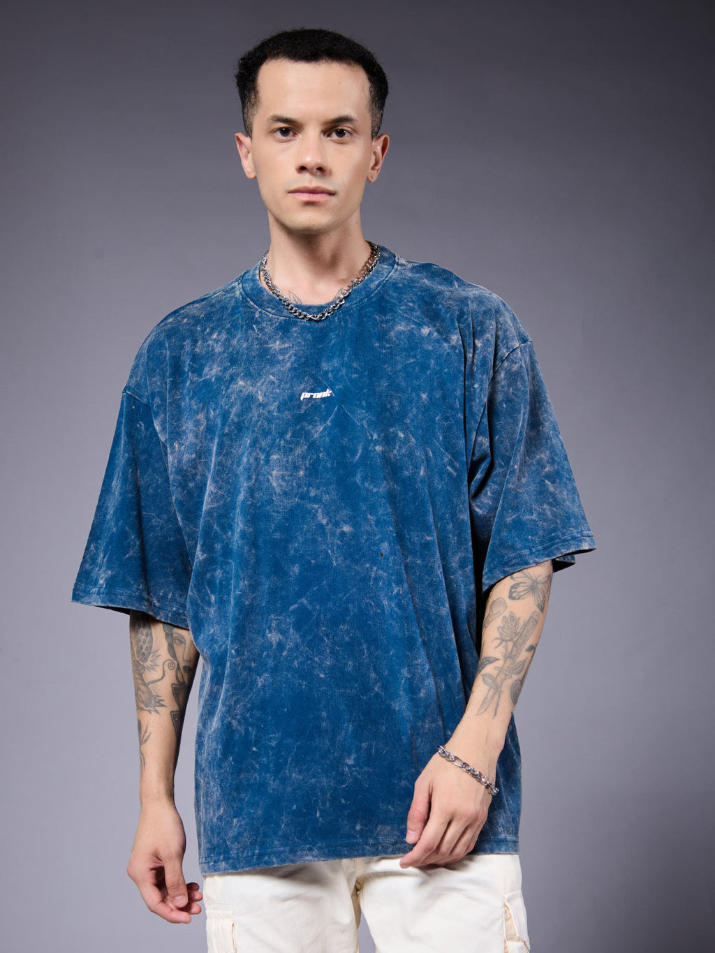 Men Retro Washed Oversized T-Shirt