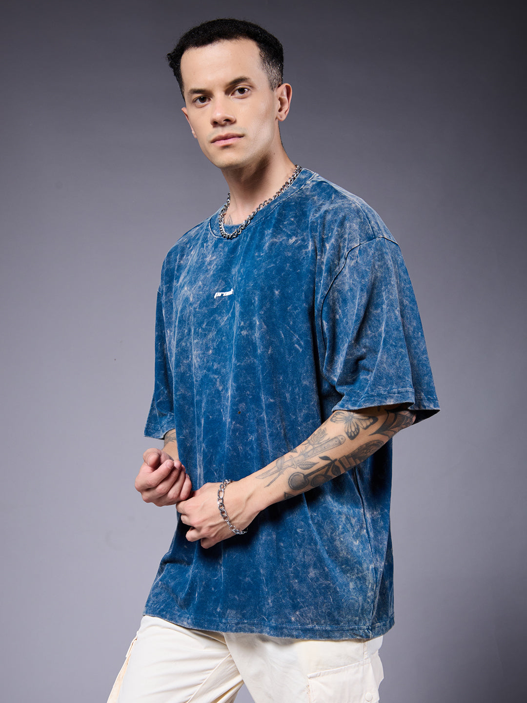 Men Retro Washed Oversized T-Shirt