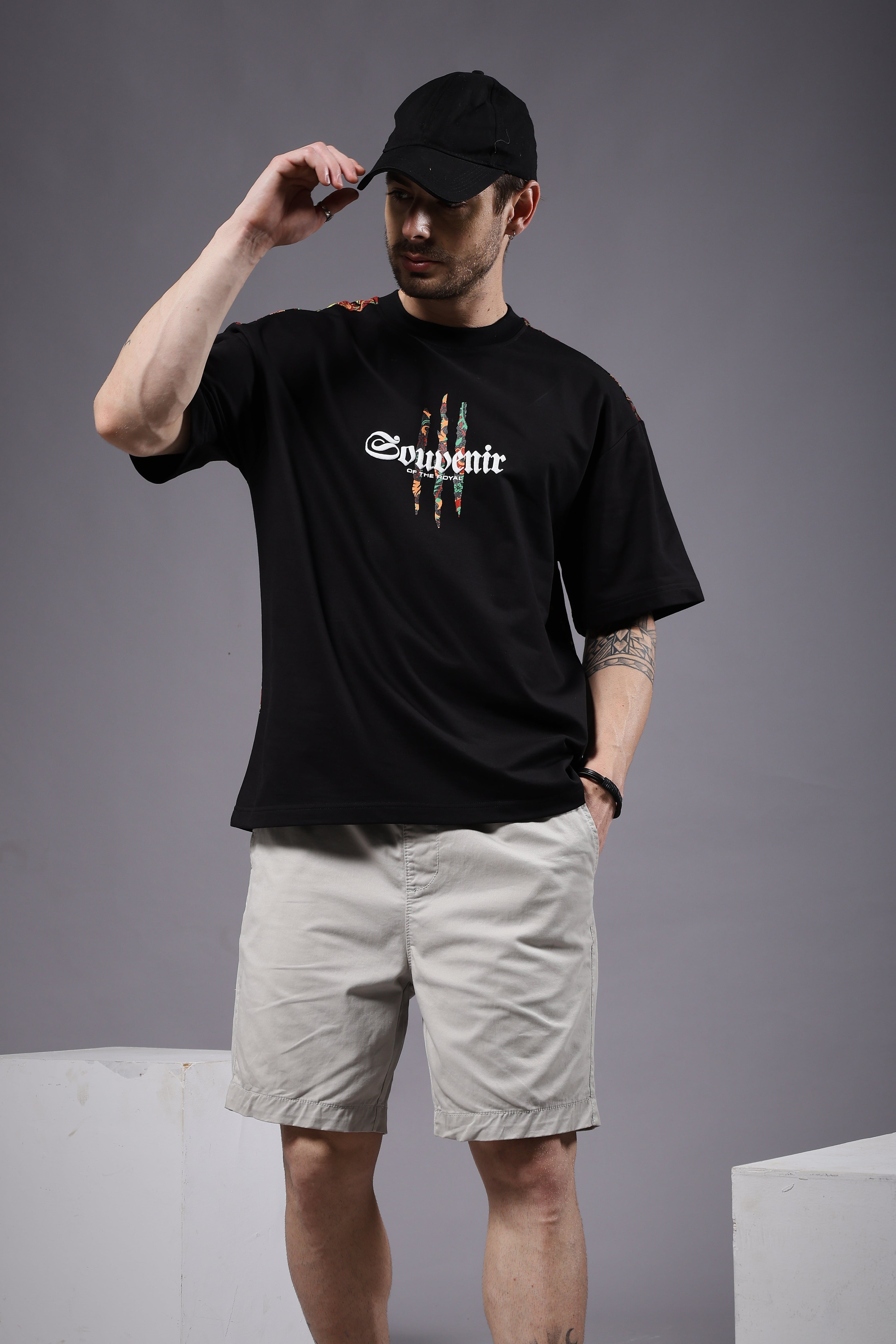 Souvenir Puff Printed Men Oversized Terry T-shirt