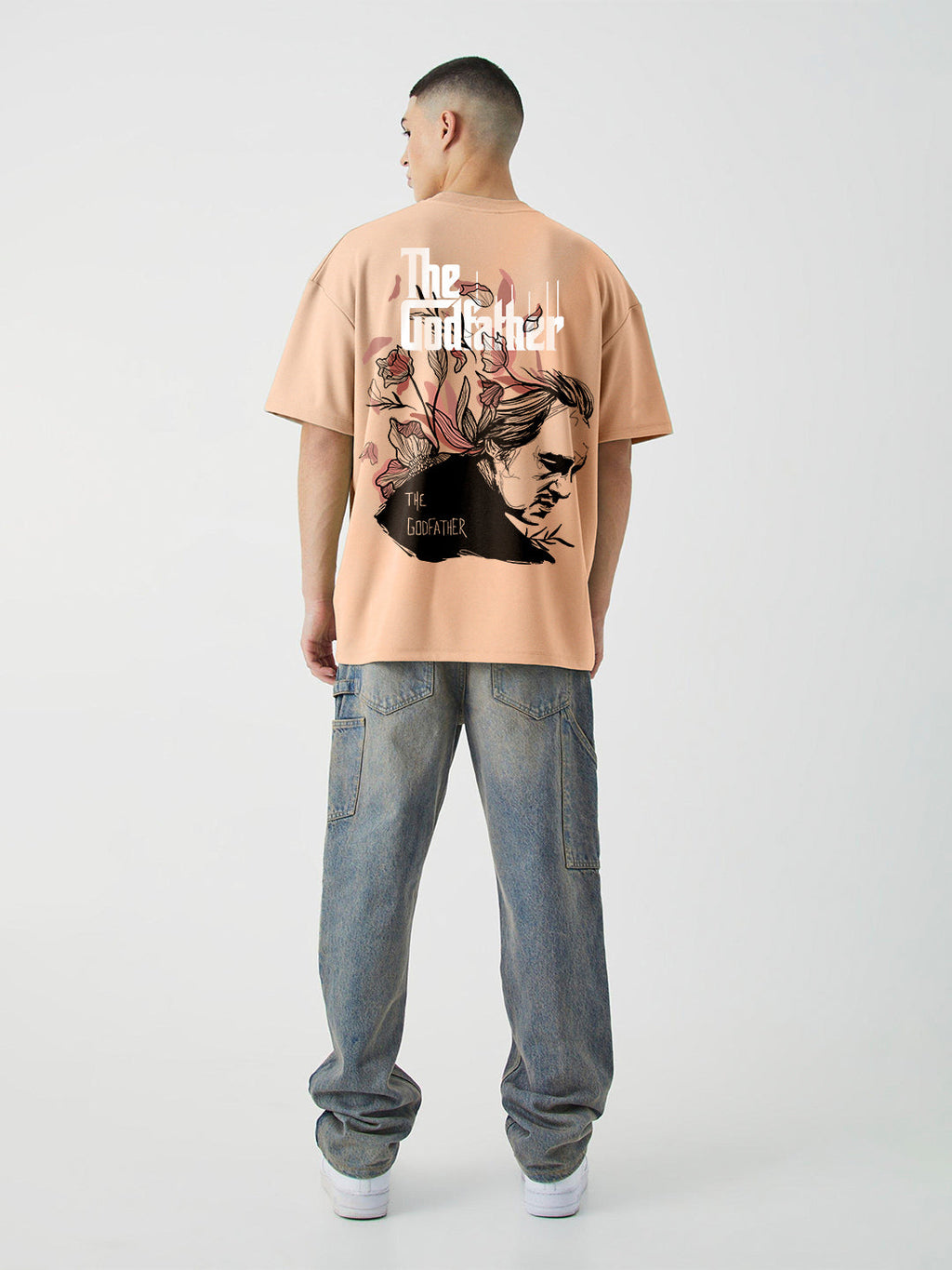 The God Father Men Oversized Printed T-Shirt