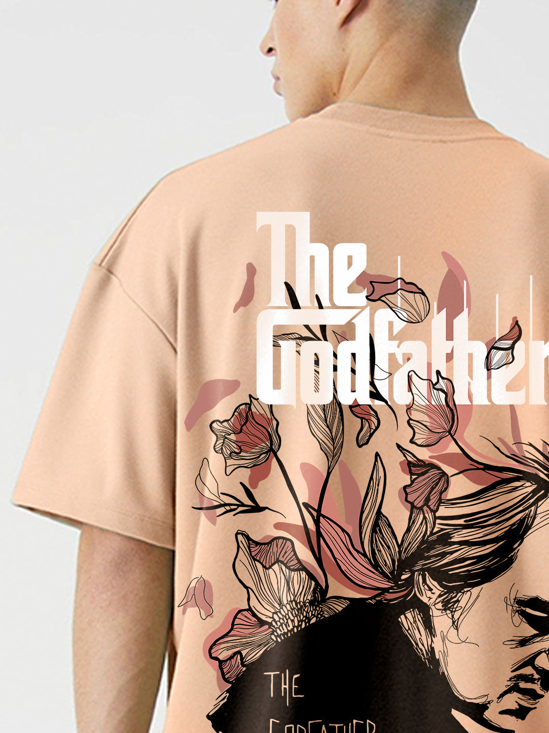 The God Father Men Oversized Printed T-Shirt