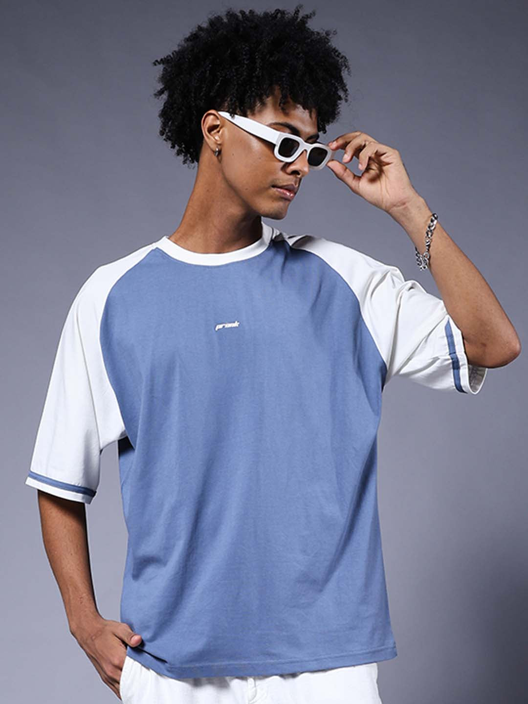 Men Oversized Colorblock T-Shirt