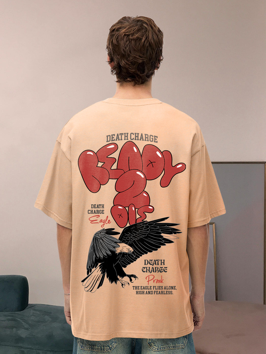 Ready 2 Die Men Graphic Printed Oversized  T-Shirt