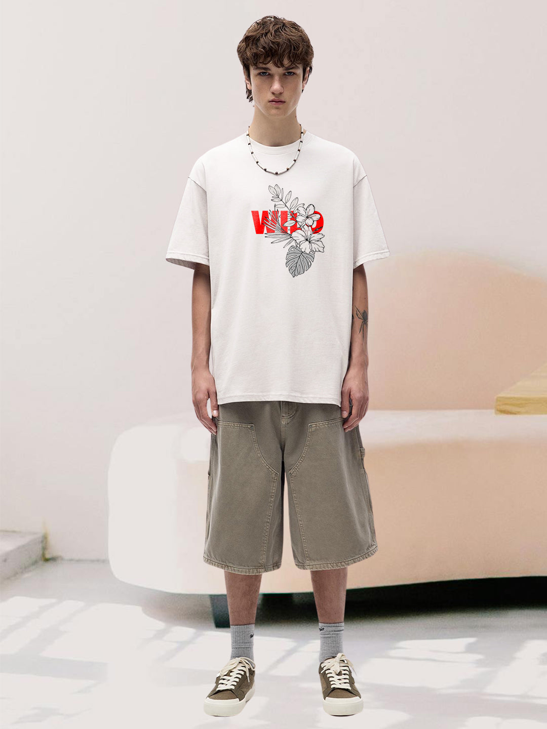 Wild Reach Men Printed Oversized T-Shirt