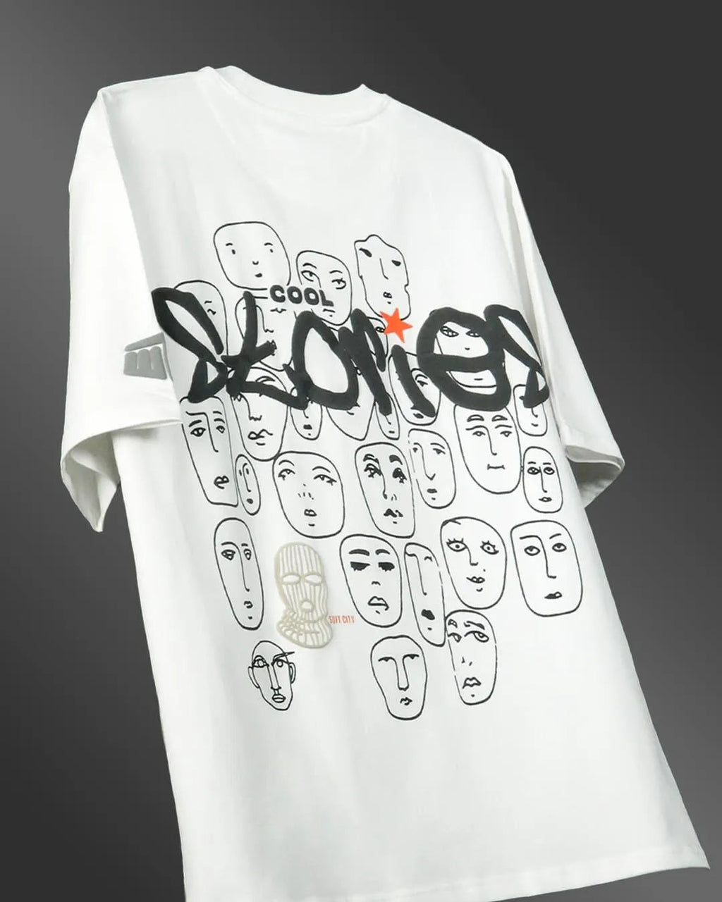 Stories White Heavyweight Printed Oversized T-shirt