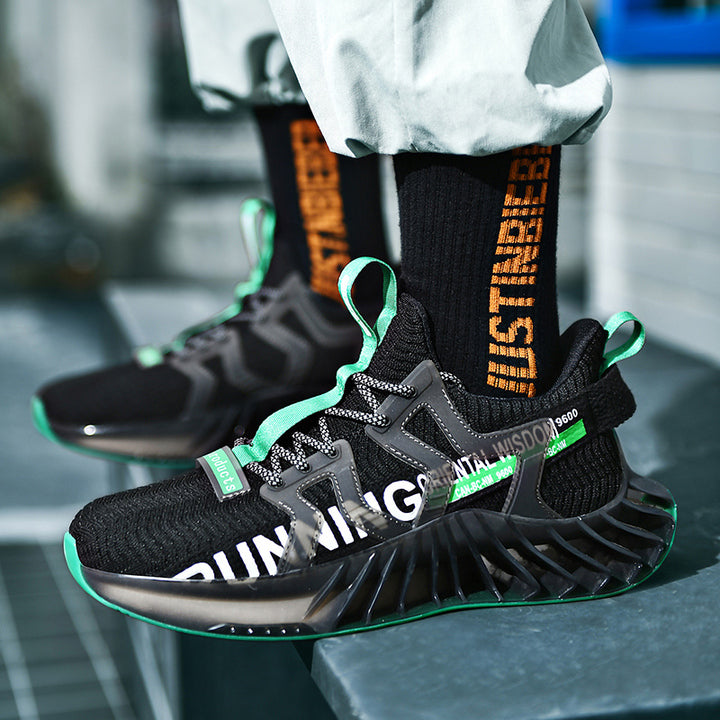 Custom Men Reflective Fashion Blade Shoes White Shoes Casual Walking Sneakers Size 39-46 for Men