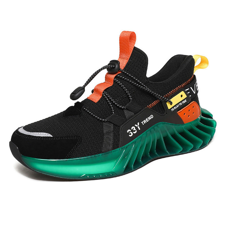 Men Running Shoes Slip on Blade Mesh Fashion Sneakers Athletic Tennis Sports Shoes