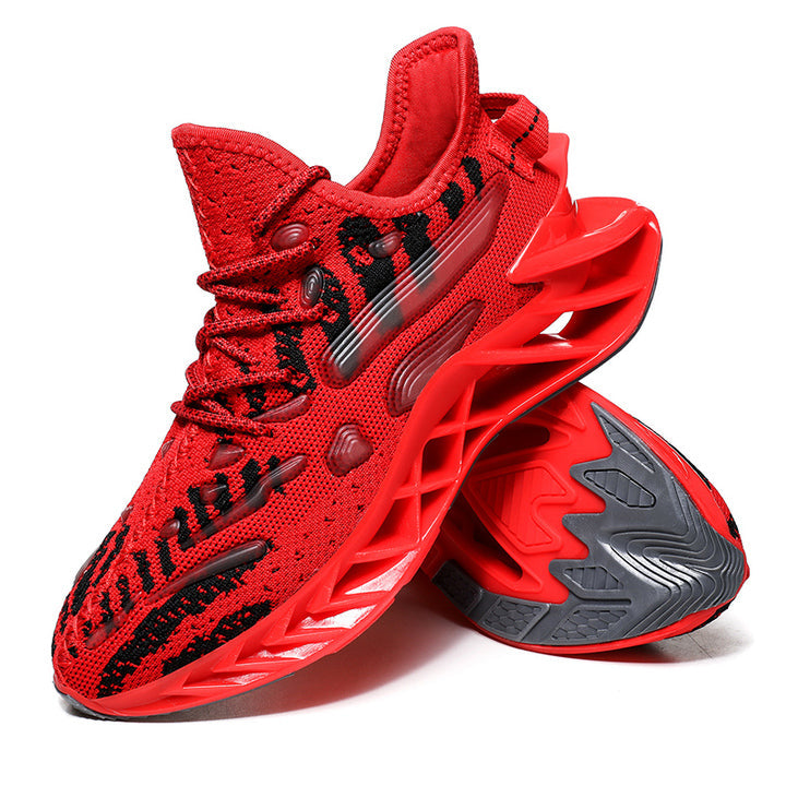 New Arrival Blade Shoes Sport Running Man Casual Running Shoes Breathable Knit Lace up Sport Wholesale Sports Shoes