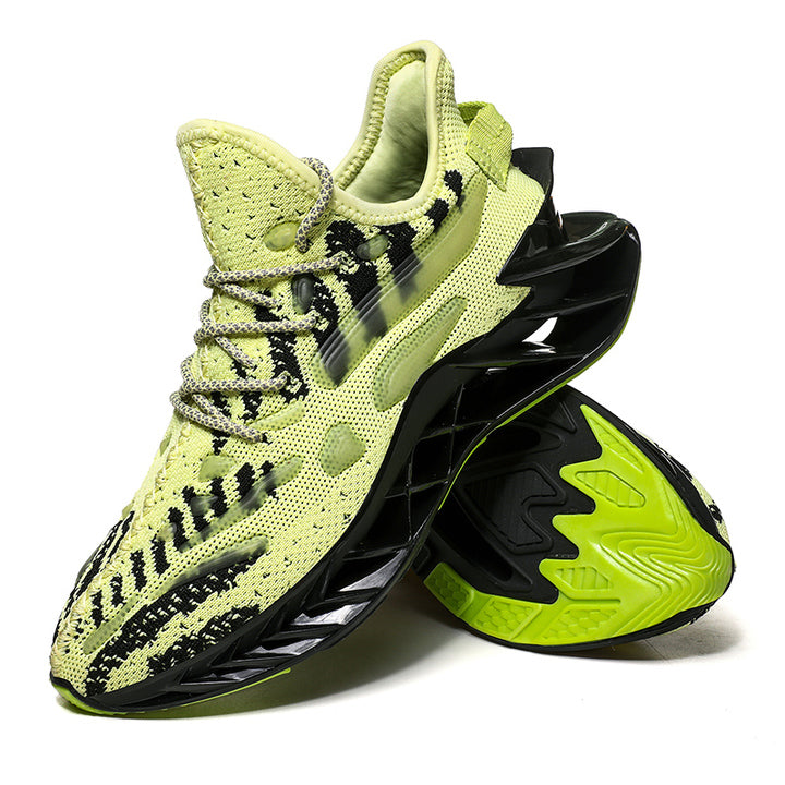 New Arrival Blade Shoes Sport Running Man Casual Running Shoes Breathable Knit Lace up Sport Wholesale Sports Shoes