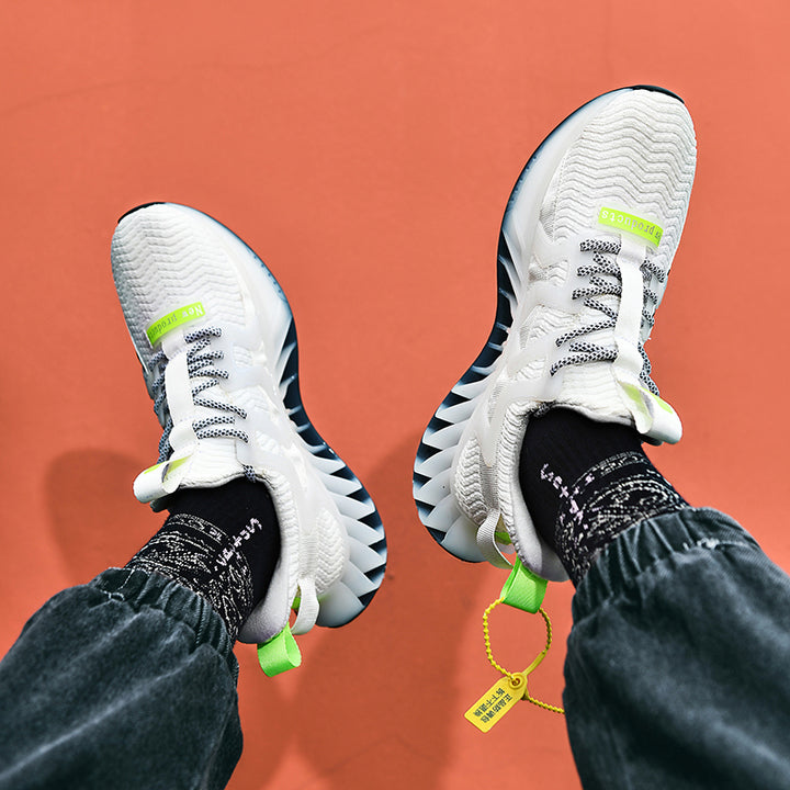 Custom Men Reflective Fashion Blade Shoes White Shoes Casual Walking Sneakers Size 39-46 for Men