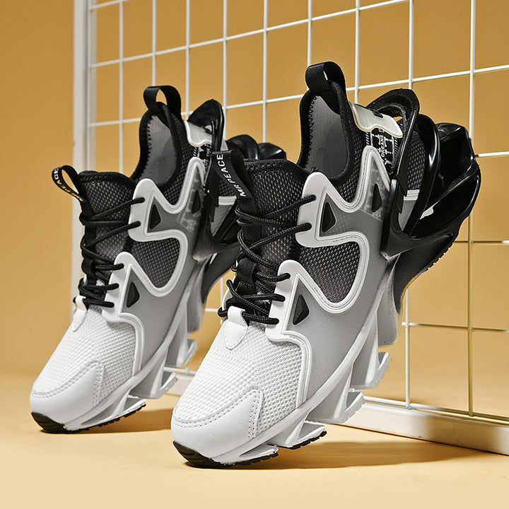 Custom Mens Athletic Walking Blade Running Shoes Platform Breathable Male Footwear Mesh Men Blade Bottom Sneakers