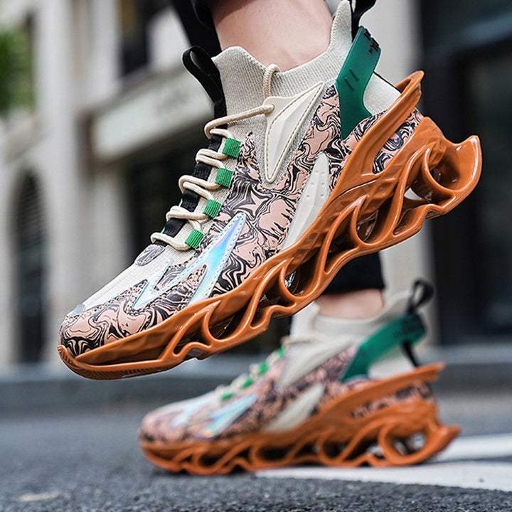 Y Plus Size 46 Blade Men's Shoes Fly Woven Breathable Sneakers Trendy Casual Waking Running Sport Basketball Dad Shoes for Men
