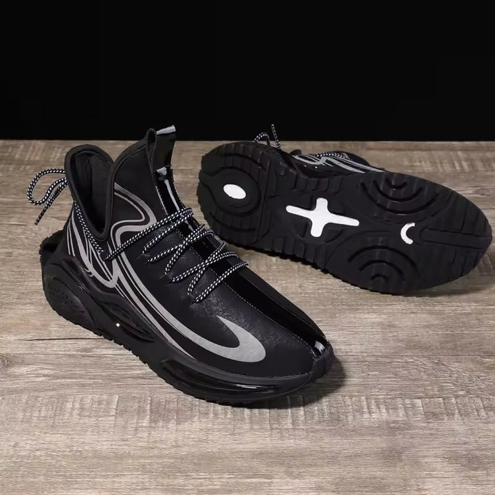 Men's Blade Running Shoes Sneakers with Mesh Lining and Lighted Feature for Outdoor Athletic Jogging Sports