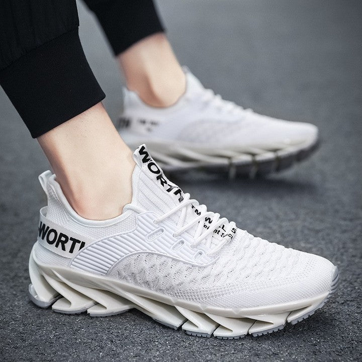 Fashion Blade Mesh Woven Surface Men's Running Shoes Sports Shoes Height Increase Sneaker Men Shoes OG