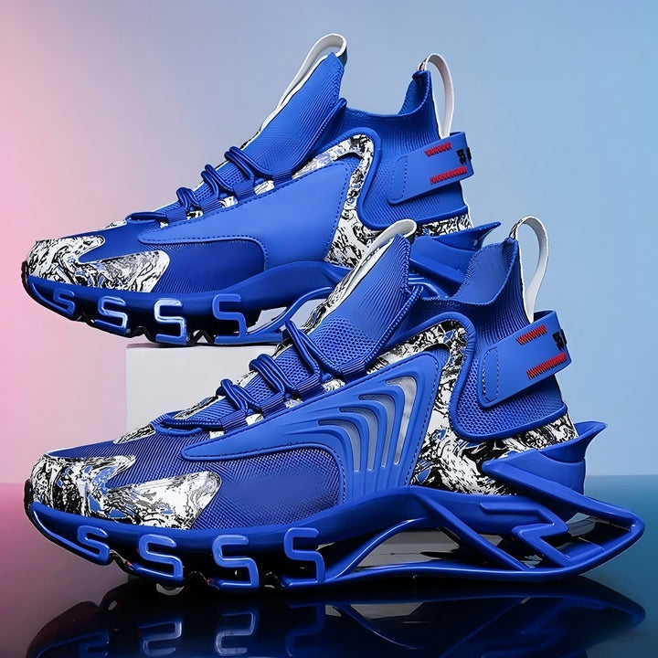Men's 2025 Summer Blade Running Shoes Casual Breathable Sports Shoes with Lace-Up Closure New Large Size EVA Insole Mesh Lining