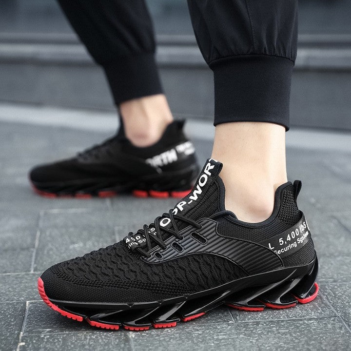 Fashion Blade Mesh Woven Surface Men's Running Shoes Sports Shoes Height Increase Sneaker Men Shoes OG