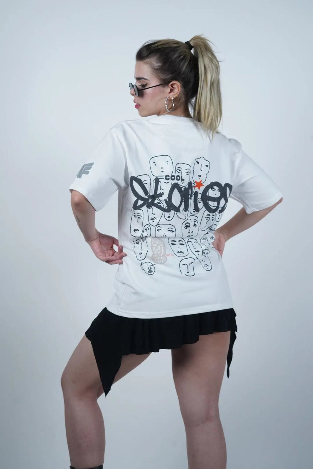Stories White Heavyweight Printed Oversized T-shirt