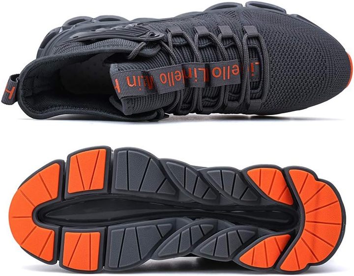 Men's Fashion Trend Winter Running Shoes Non-Slip Athletic Tennis Sneakers Blade Type with Mesh Lining Hip Hop Style