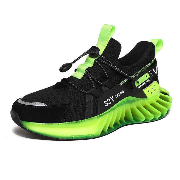 Men Running Shoes Slip on Blade Mesh Fashion Sneakers Athletic Tennis Sports Shoes