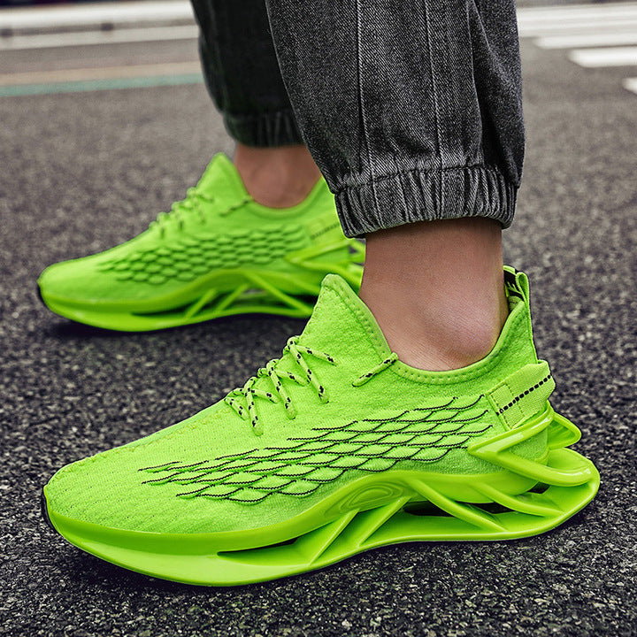 Running Thick Bottom Shock Absorber Youth Leisure Racing Large Outdoor Blade Sports Men's Shoes