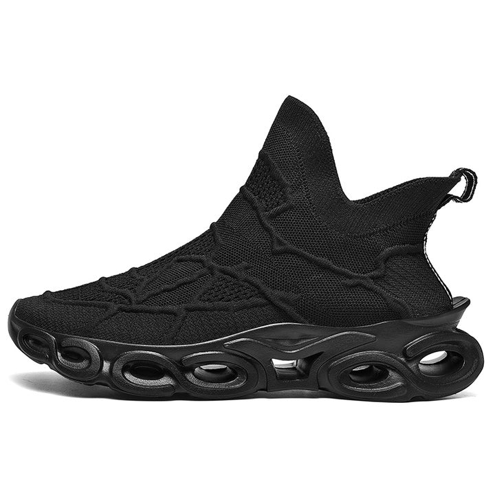 Custom Men's Breathable Knit Blade Running Shoes with Sock Design Sizes 39-46 for Summer Autumn and Winter Use