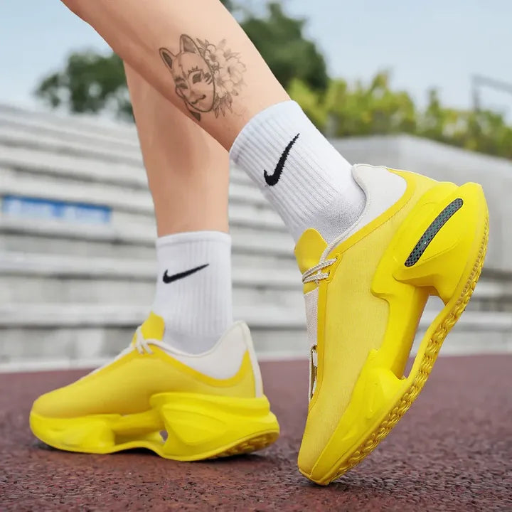 Men's & Women's New Cushioning Blade Running Shoes Non-Slip Outdoor Athletic Sneakers for Summer for Heavy Runners Lace Sports