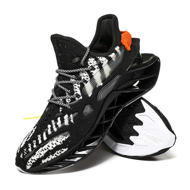 New Arrival Blade Shoes Sport Running Man Casual Running Shoes Breathable Knit Lace up Sport Wholesale Sports Shoes