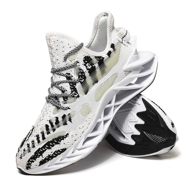 New Arrival Blade Shoes Sport Running Man Casual Running Shoes Breathable Knit Lace up Sport Wholesale Sports Shoes