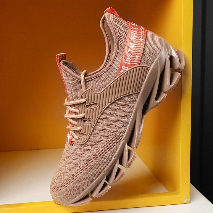 Fashion Blade Mesh Woven Surface Men's Running Shoes Sports Shoes Height Increase Sneaker Men Shoes OG