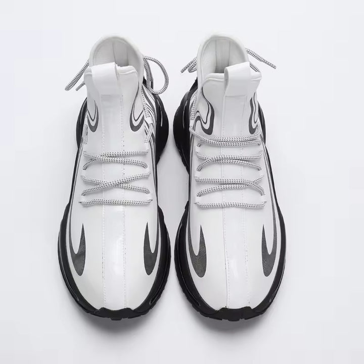 Men's Blade Running Shoes Sneakers with Mesh Lining and Lighted Feature for Outdoor Athletic Jogging Sports
