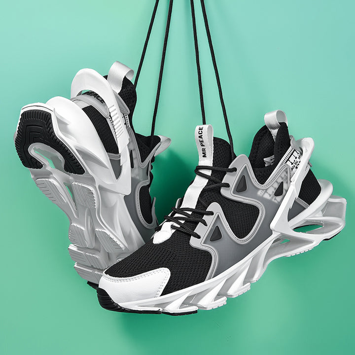 OEM Trend Breathable Flying Woven Men Sport Casual Luxury Blade Running Shoes Sock Sneaker