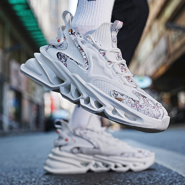 High Quality Men's Sports Shoes Sneakers Men Blade Running Shoes Men Sock Jogging Mesh Breathable Fashion Walking Sneakers