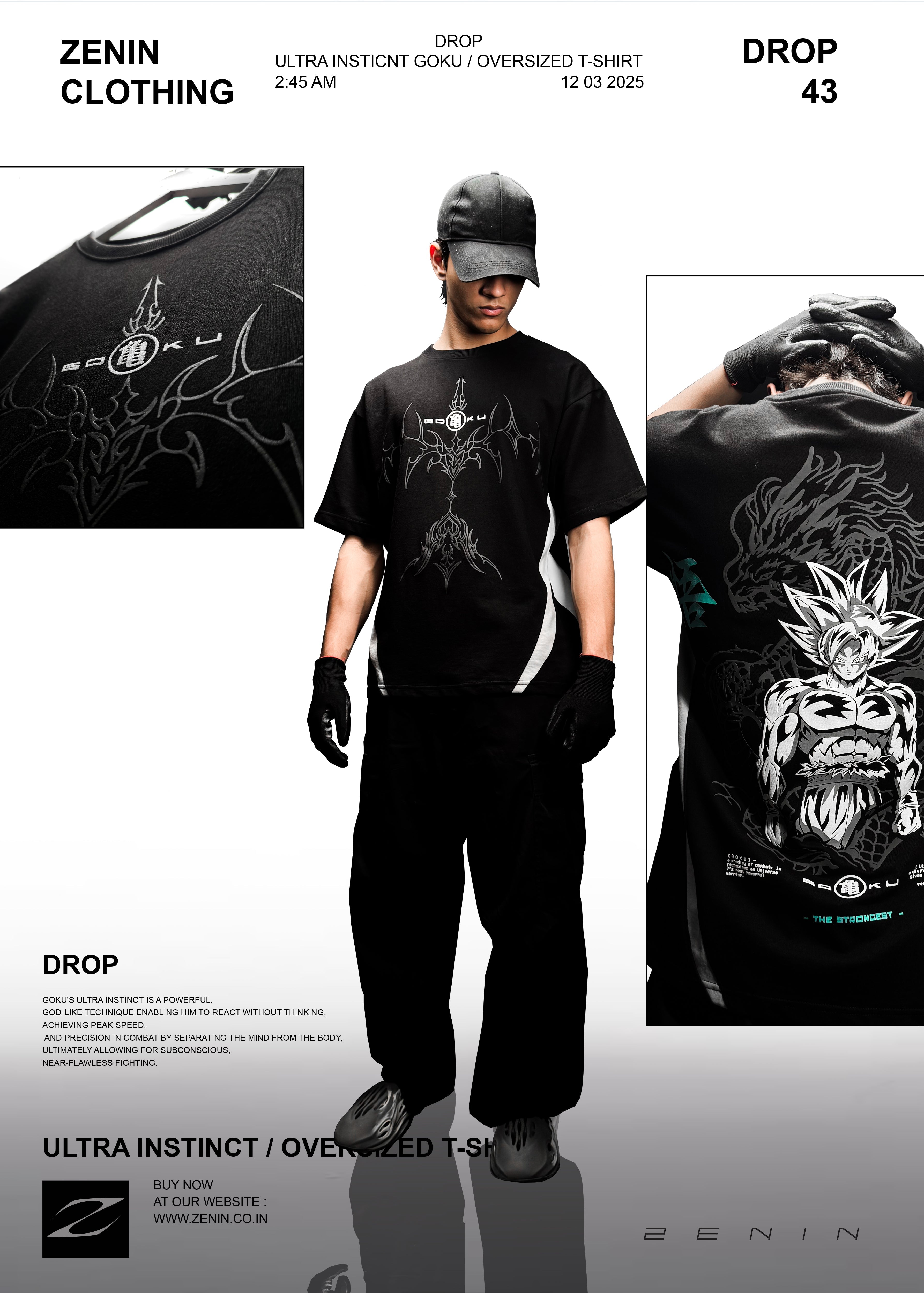 ULTRA INSTINCT GOKU / OVERSIZED T-SHIRT