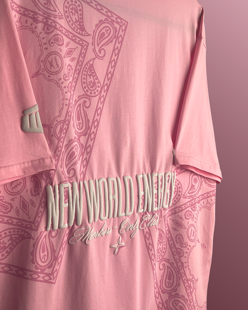 New World Energy Pink Oversized T-shirt
