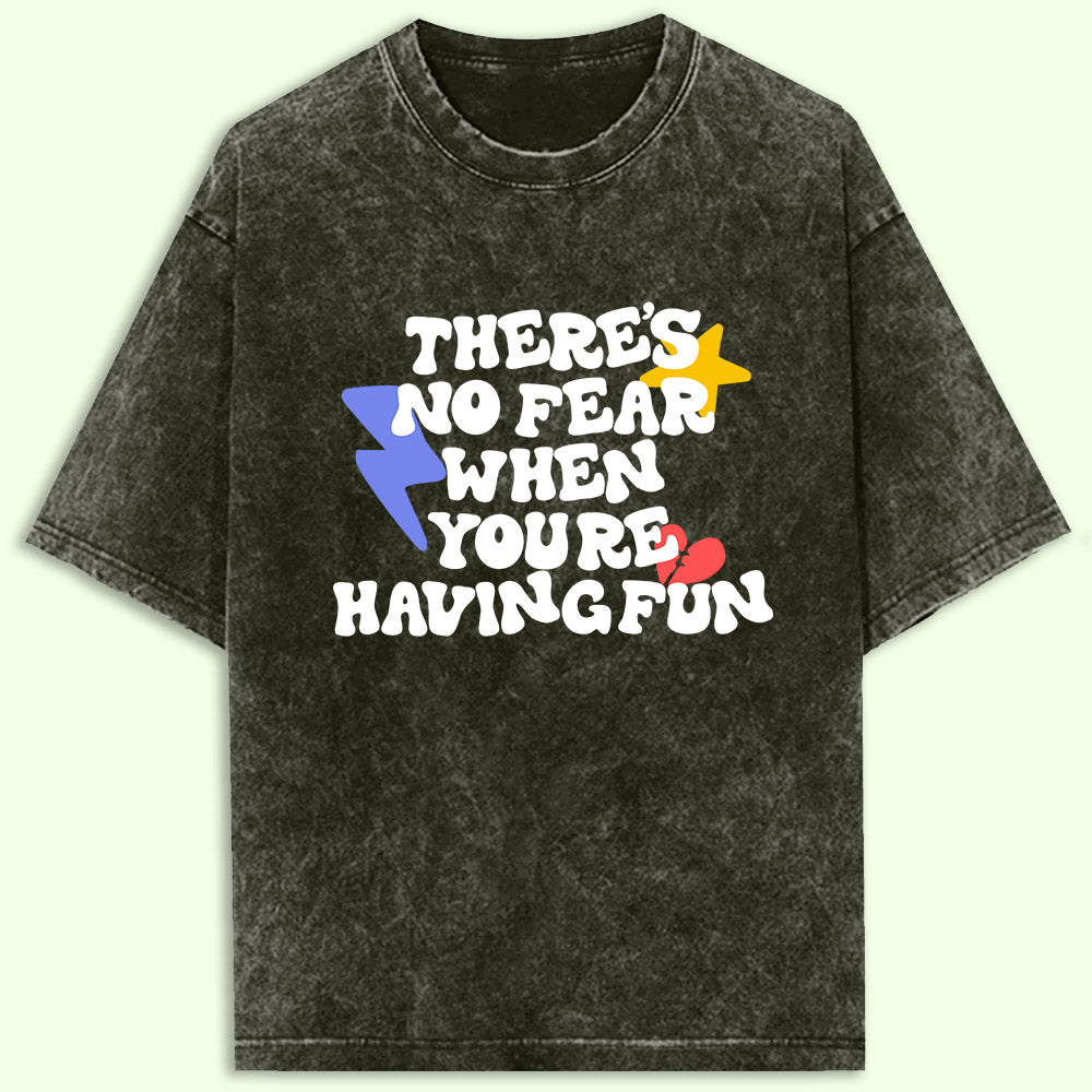 No Fear Acid Wash Oversized T-Shirt