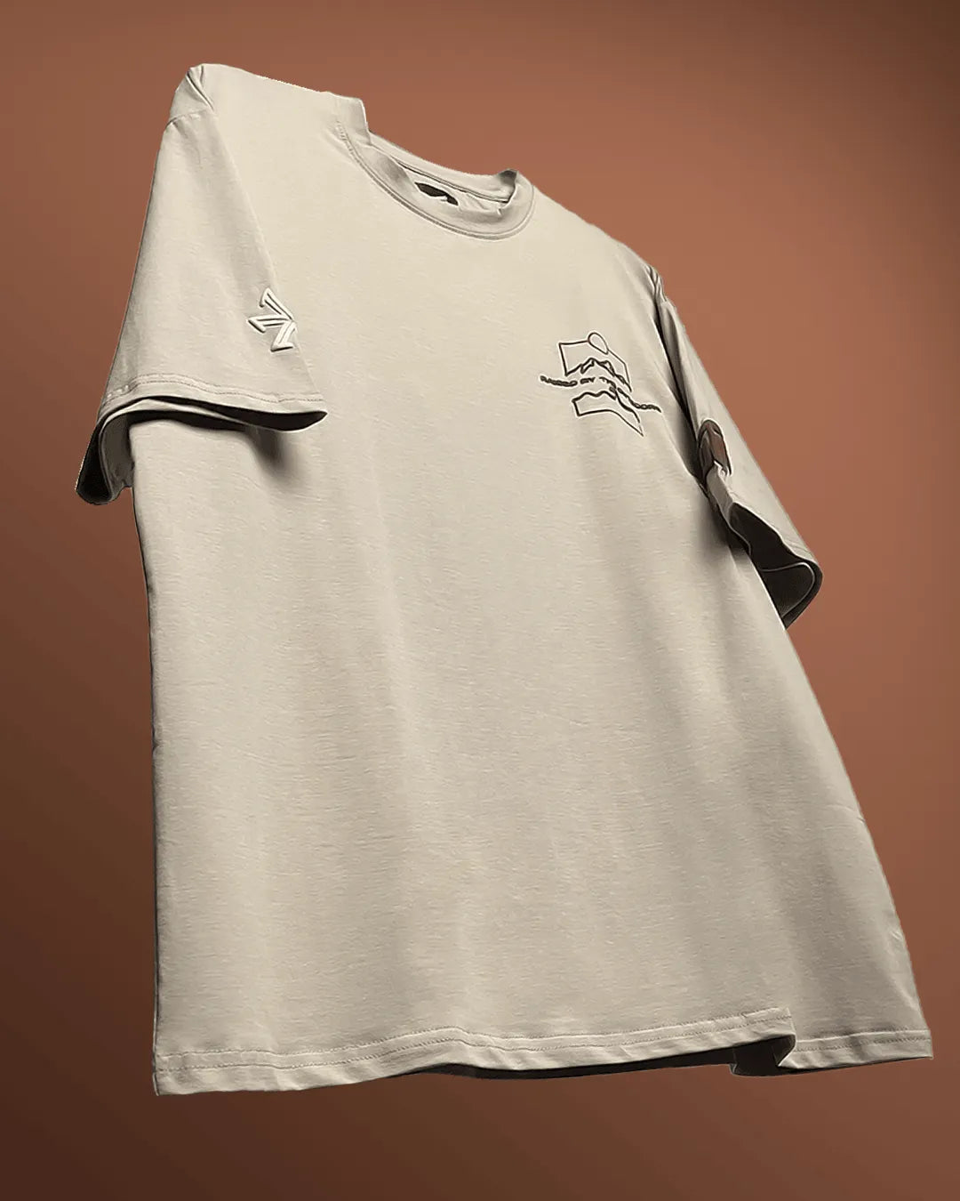 Zostel Keeping It Wild Beige Oversized T-shirt
