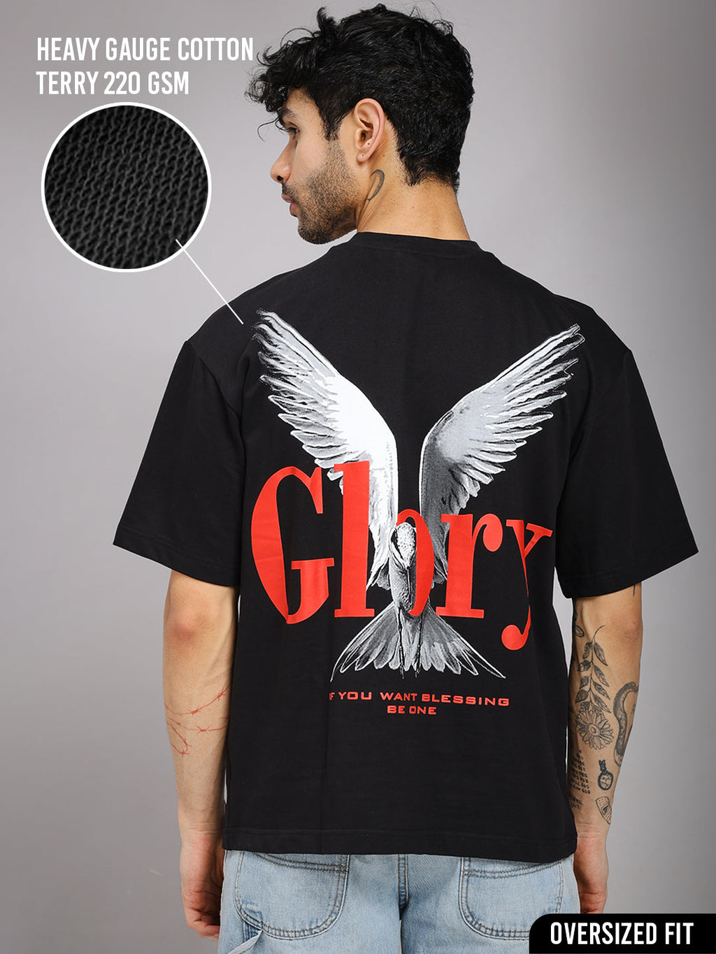 Glory Puff Printed Men Oversized Terry T-shirt