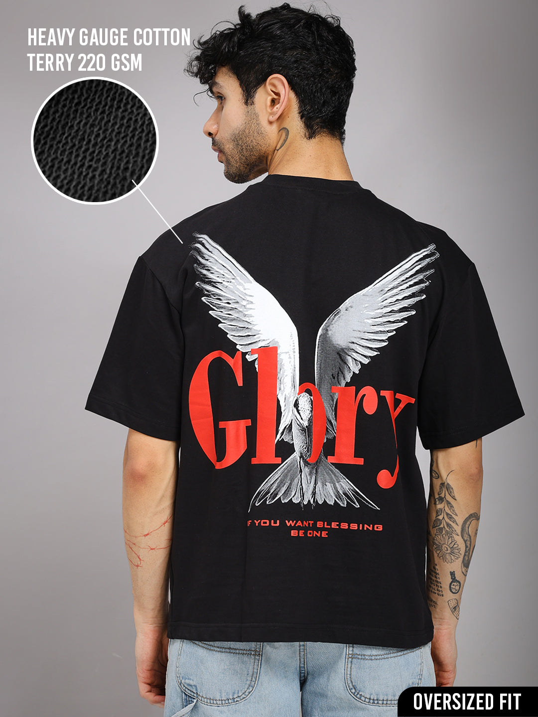 Glory Puff Printed Men Oversized Terry T-shirt