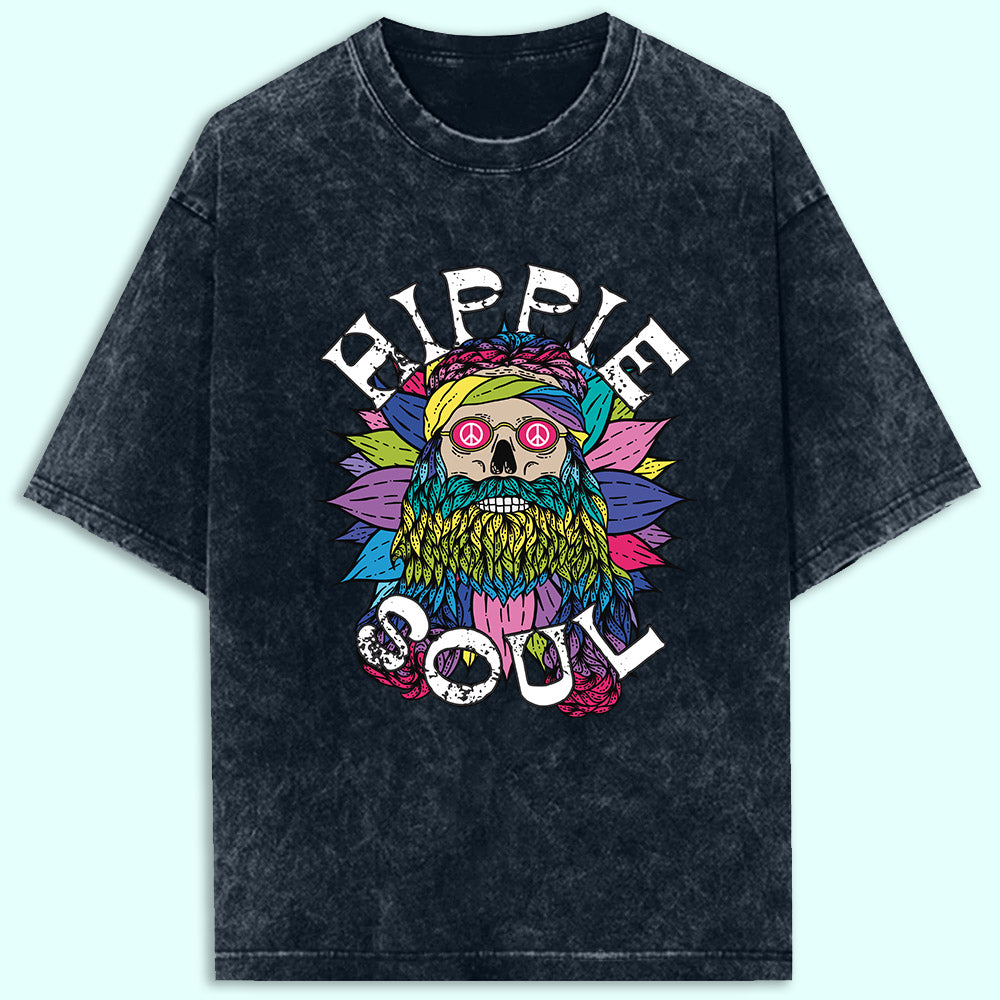 Hippie Soul Acid Wash Oversized T-Shirt