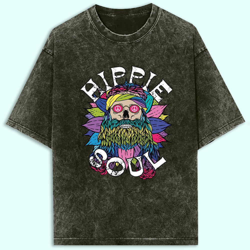 Hippie Soul Acid Wash Oversized T-Shirt