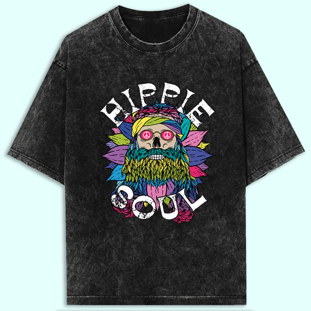 Hippie Soul Acid Wash Oversized T-Shirt