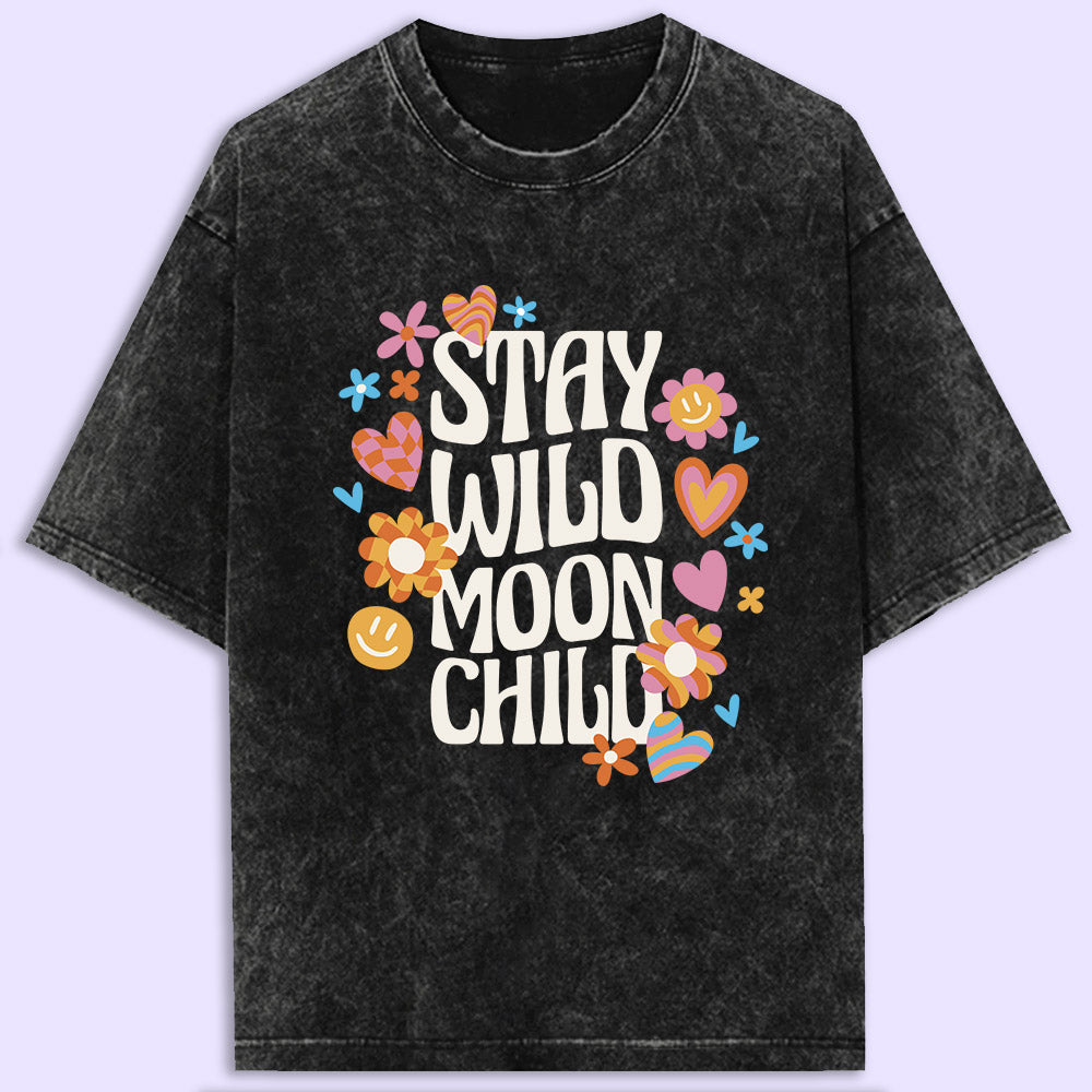 Moon Child Acid Wash Oversized T-Shirt