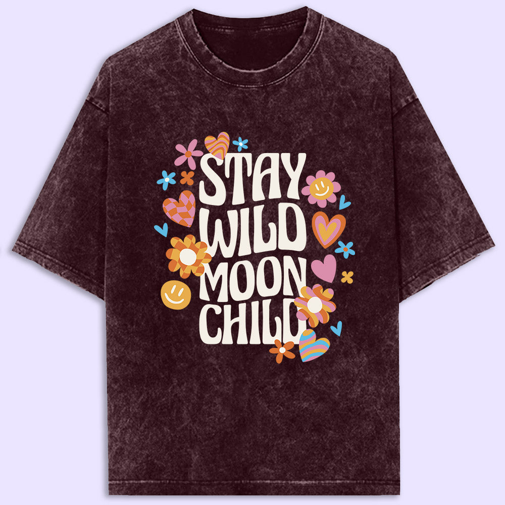 Moon Child Acid Wash Oversized T-Shirt
