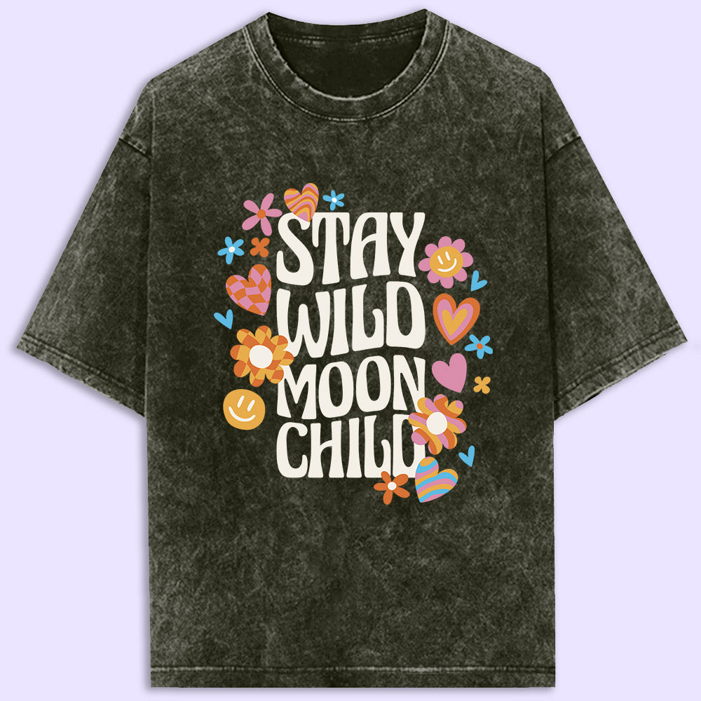 Moon Child Acid Wash Oversized T-Shirt