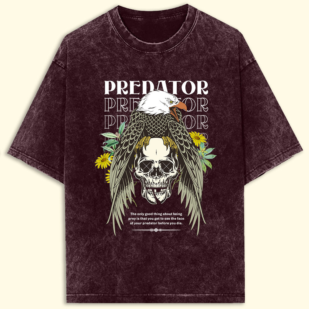Predator Acid Wash Oversized T-Shirt