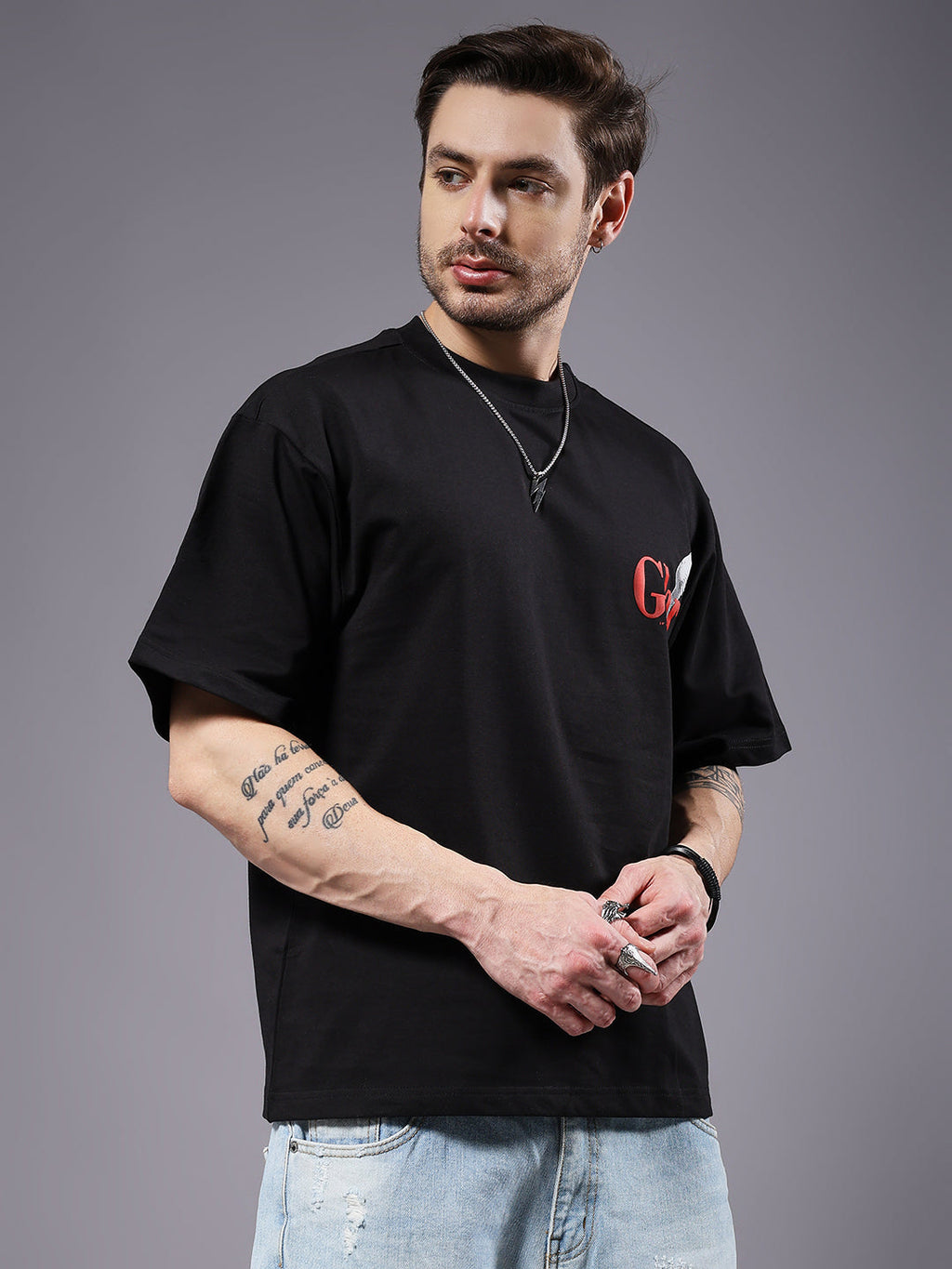 Glory Puff Printed Men Oversized Terry T-shirt