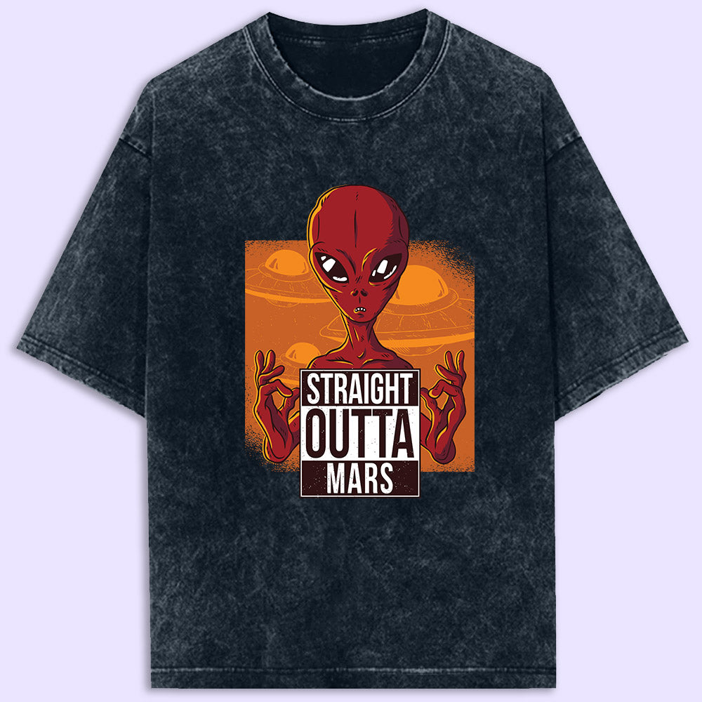 Straight Outta Mars Acid Wash Oversized T-Shirt