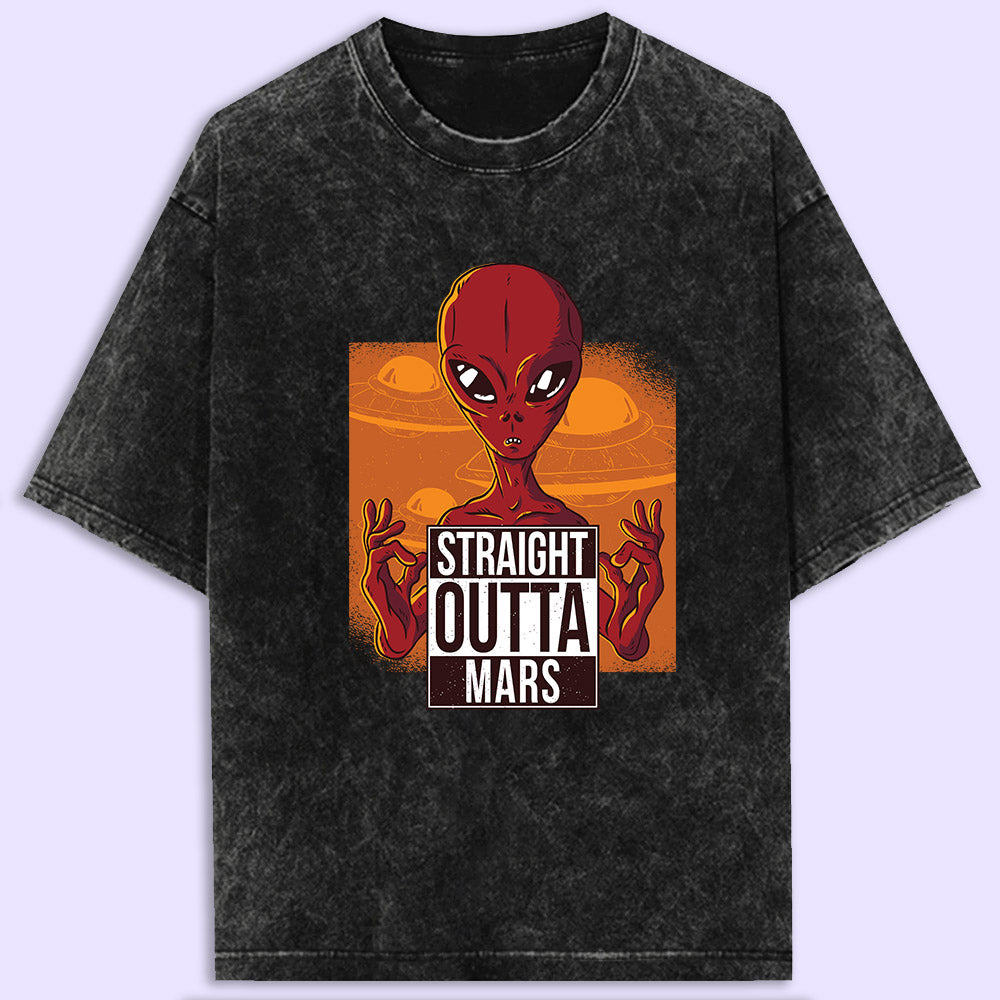 Straight Outta Mars Acid Wash Oversized T-Shirt